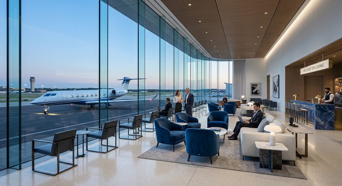 VIP-лаунж в аэропорту — зона ожидания для клиентов Jet Concierge